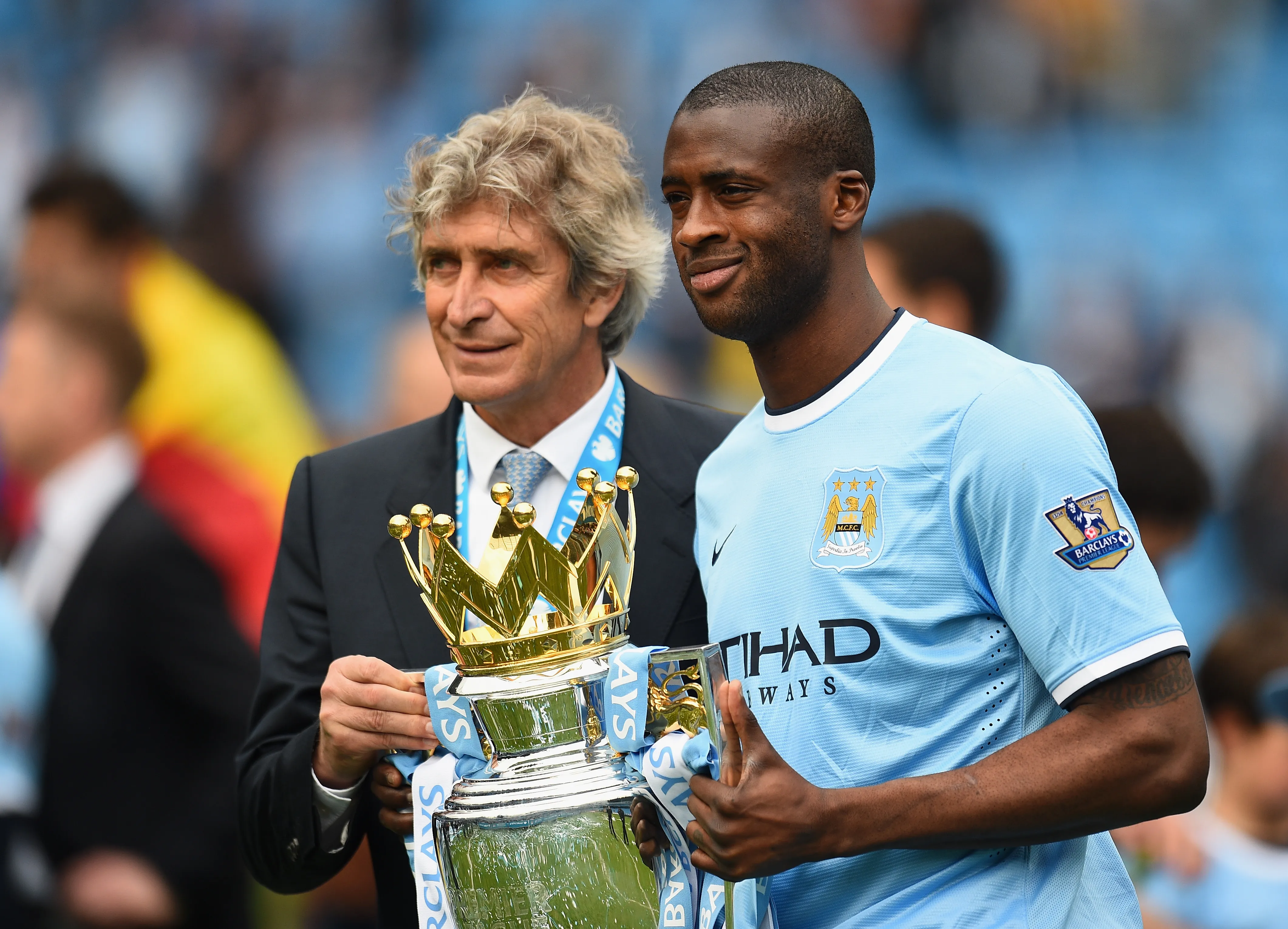 Manuel Pellegrini campeón de la Premier League. Foto: Getty.