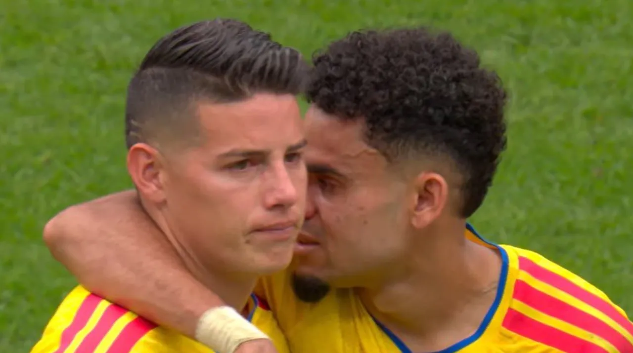 James Rodríguez y Luis Díaz en el Mundial. (Foto: X / @FCBayernXtra)