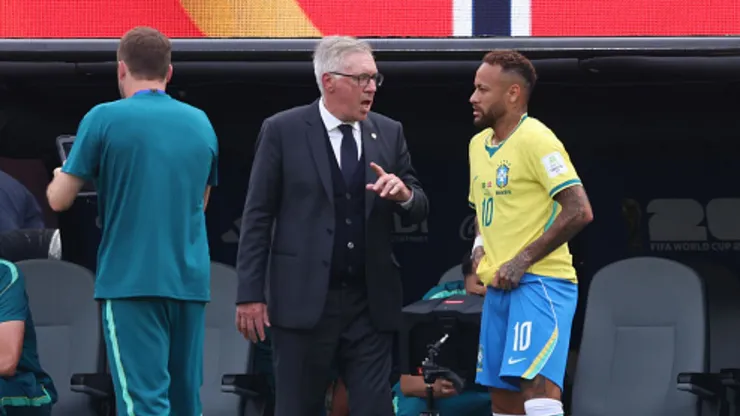 Carlo Ancelotti y Neymar Jr.