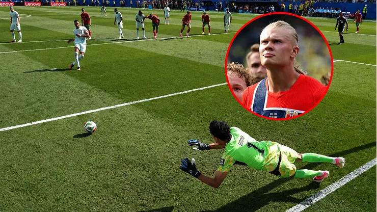 Haaland reclamó el tiempo de espera que demoró Mbappé en patear el penal.