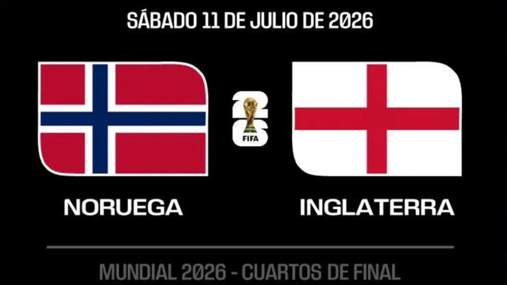 Noruega vs. Inglaterra, cara a cara este sábado en el Mundial 2026.