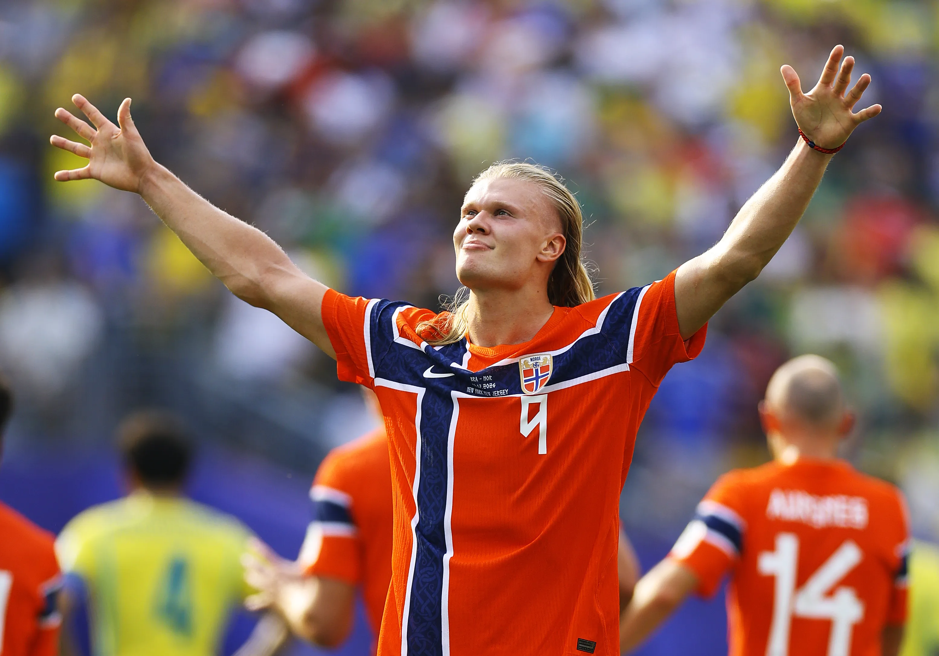 Haaland eliminó a Brasil con un doblete. (Foto: GettyImages)