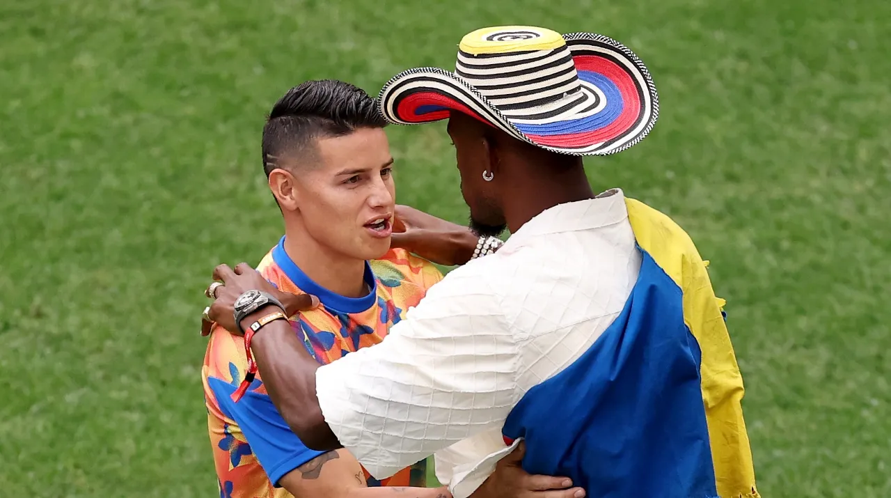 James Rodríguez y Jimmy Butler en el Mundial. (Foto: Getty Images)