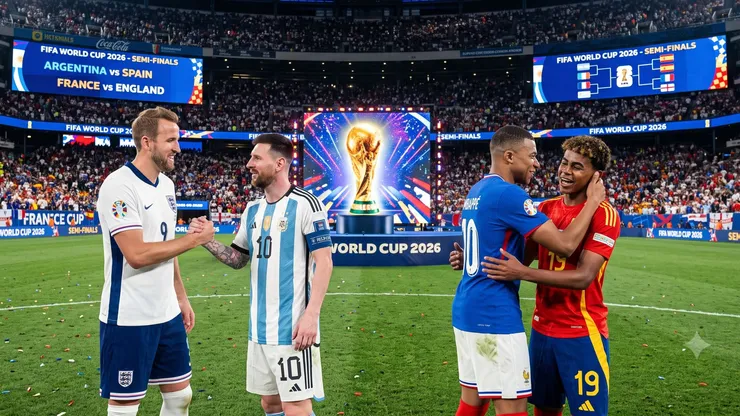Harry Kane, Lionel Messi, Kylian Mbappé y Lamine Yamal.