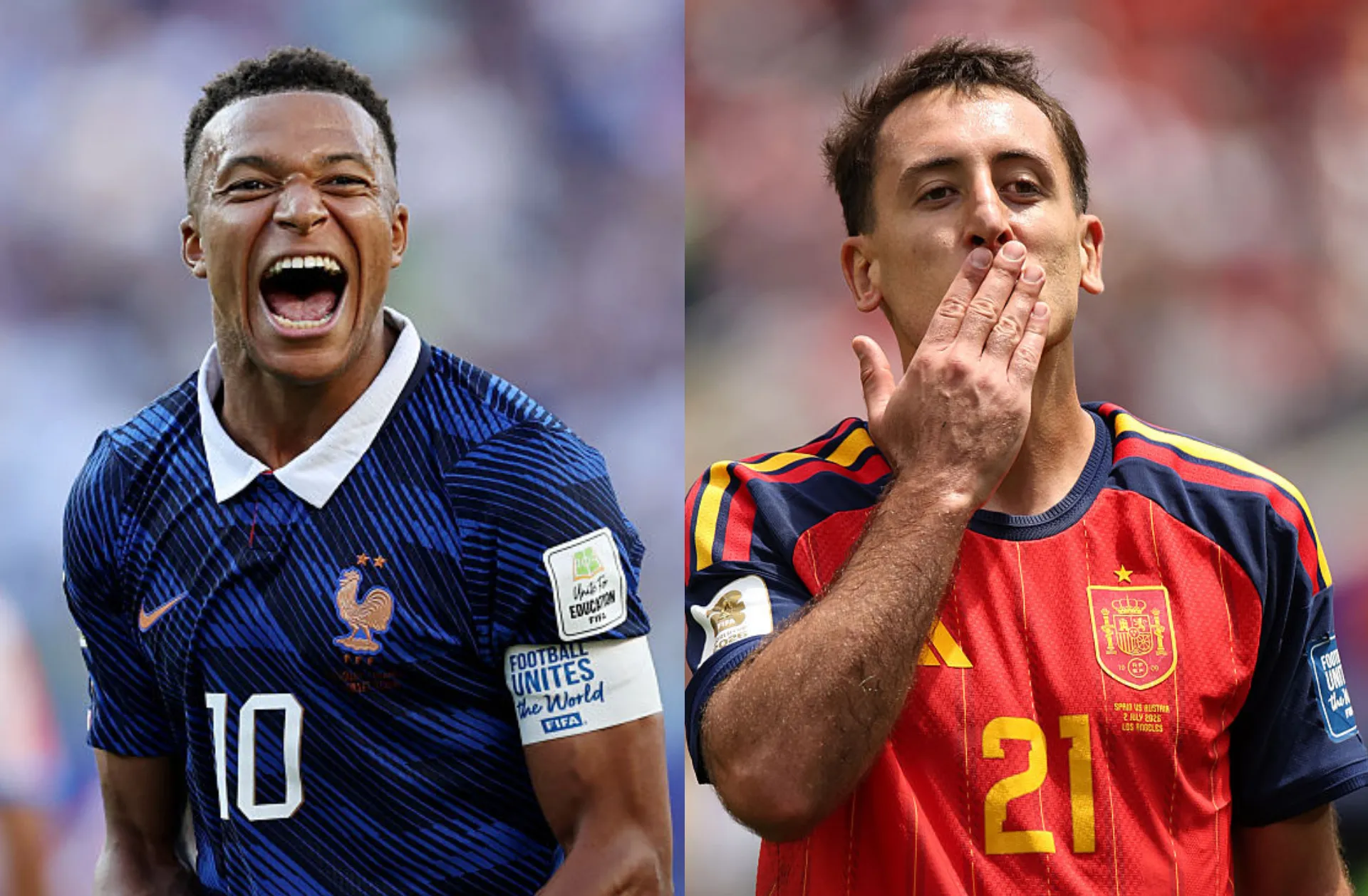 Francia vs. España buscan al primer finalista del Mundial 2026 (Getty Images).