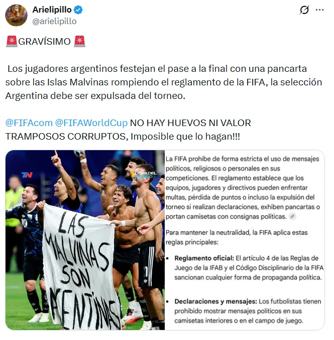 Denuncia contra Argentina. (Foto: Captura de pantalla)