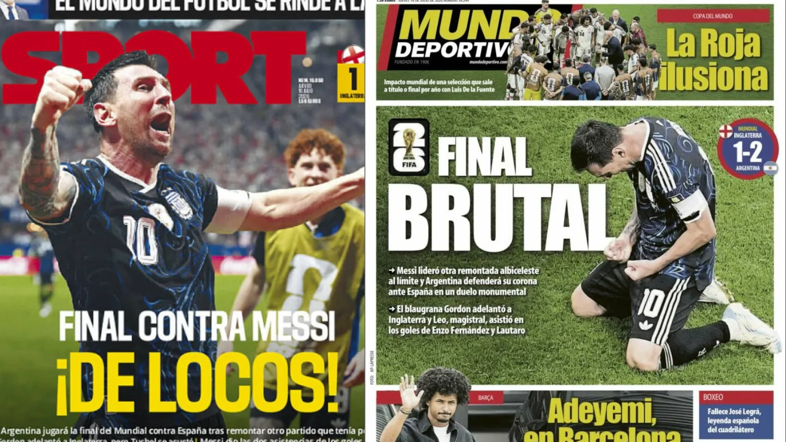 Portadas de Mundo Deportivo y Sport.