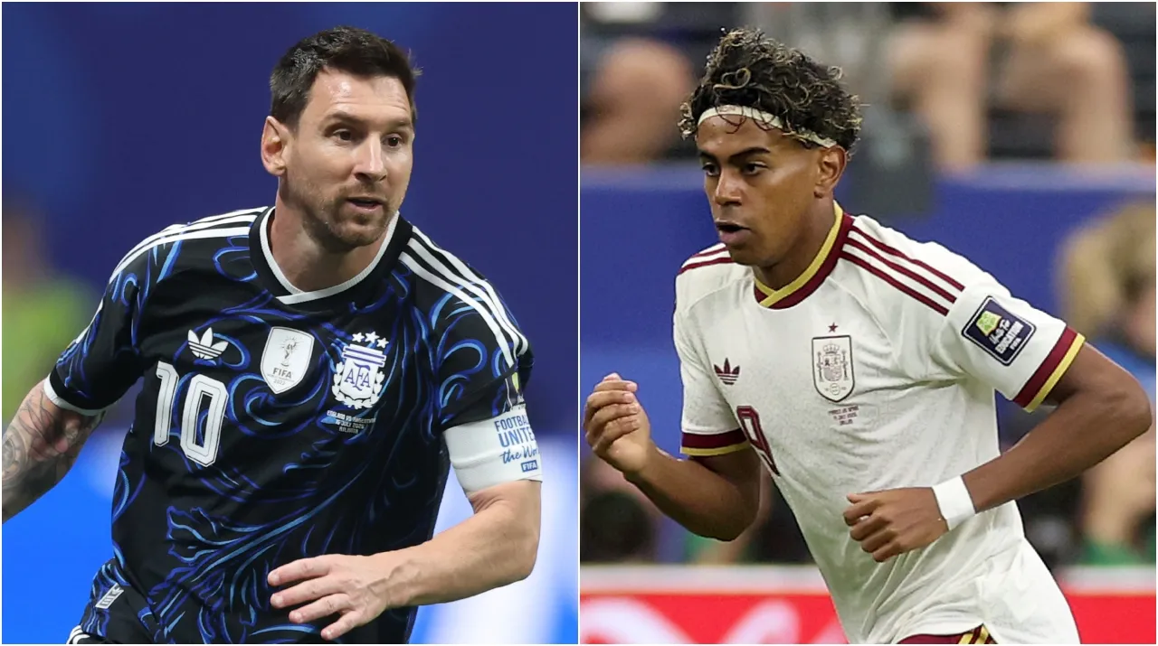 Leo Messi y Lamine Yamal. (Foto: Getty Images)