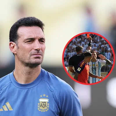 Scaloni reveló qué habló con el árbitro sobre la roja a Fernández