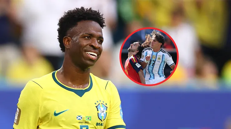 Vinicius Jr, Marc Cucurella y Giuliano Simeone.