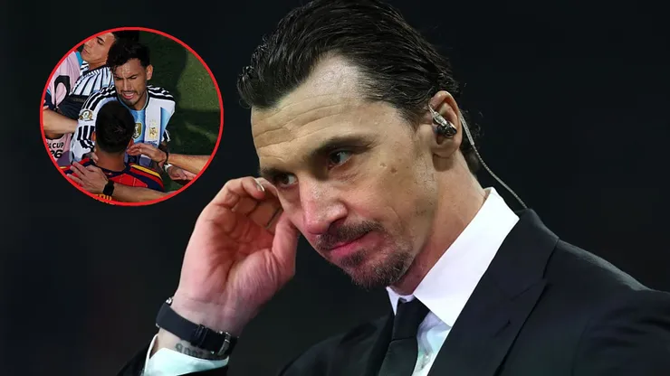 Zlatan Ibrahimovic reaccionó con furia contra Leandro Paredes.