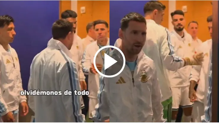 Apareció el video completo de la arenga de Lionel Messi.