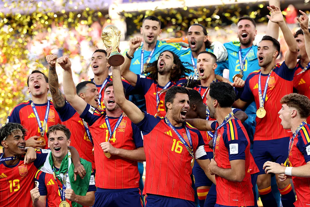Apenas tres jugadores de España fueron incluidos en el once ideal del Mundial 2026 (Getty Images).