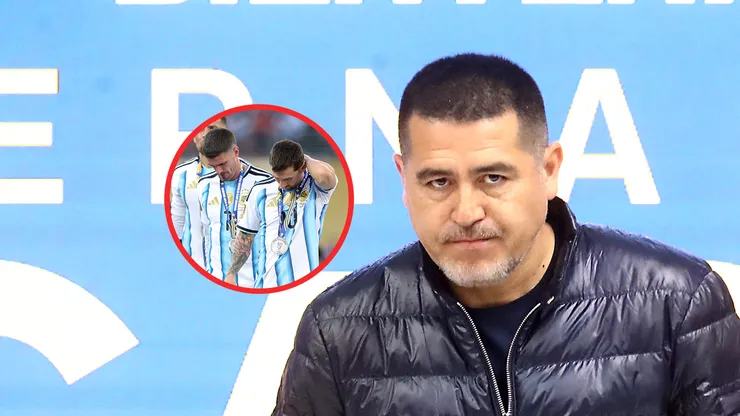 Rodrigo de Paul, Lionel Messi y Juan Román Riquelme.