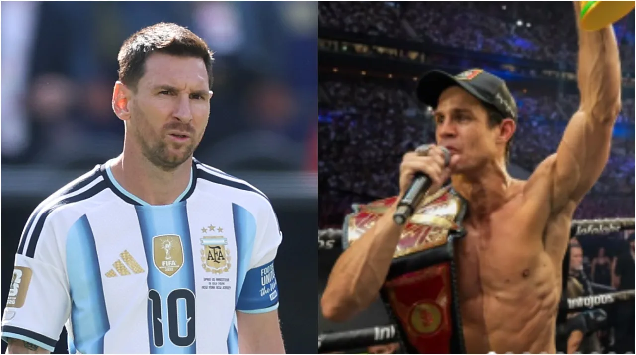 Leo Messi y Edu Aguirre. (Foto: Getty Images e Instagram / @eduaguirre7)