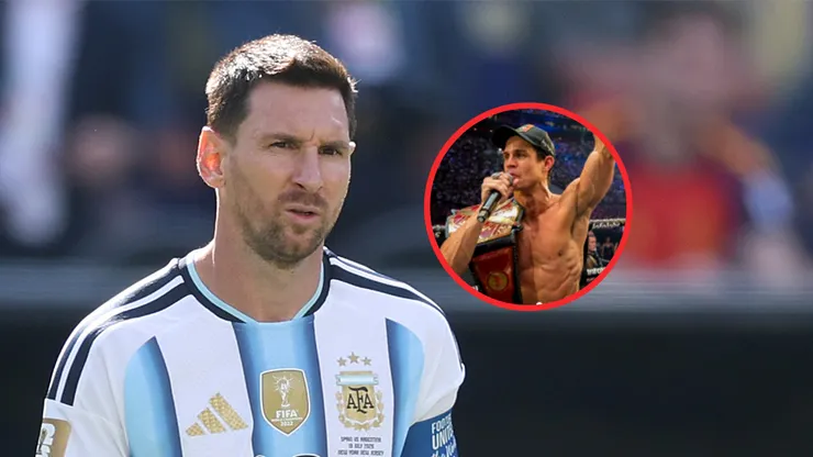Lionel Messi y Edu Aguirre.