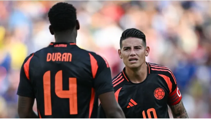 Jhon Jáder Durán y James Rodríguez en la Selección Colombia.