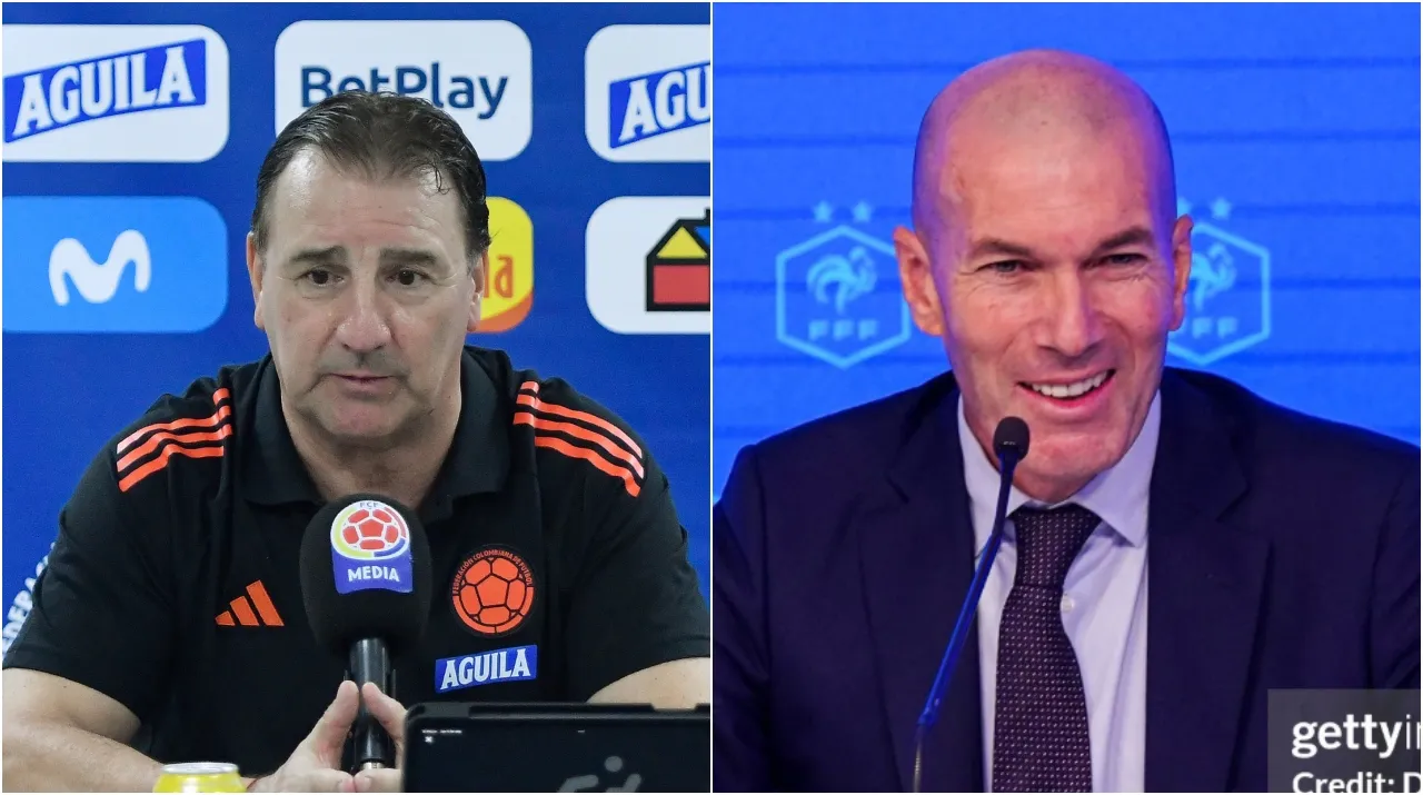 Néstor Lorenzo y Zinedine Zidane. (Foto: Getty Images)