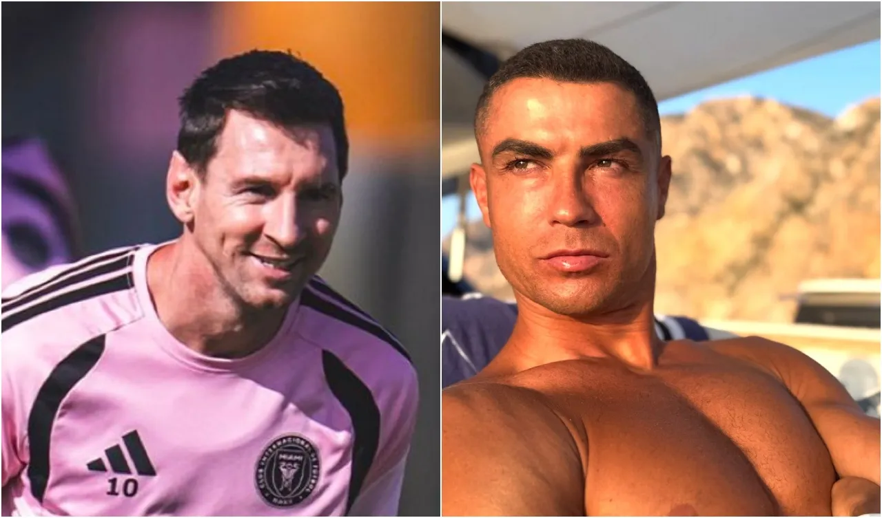 Messi y Cristiano Ronaldo. (Foto: X / @InterMiamiCF y @Cristiano)