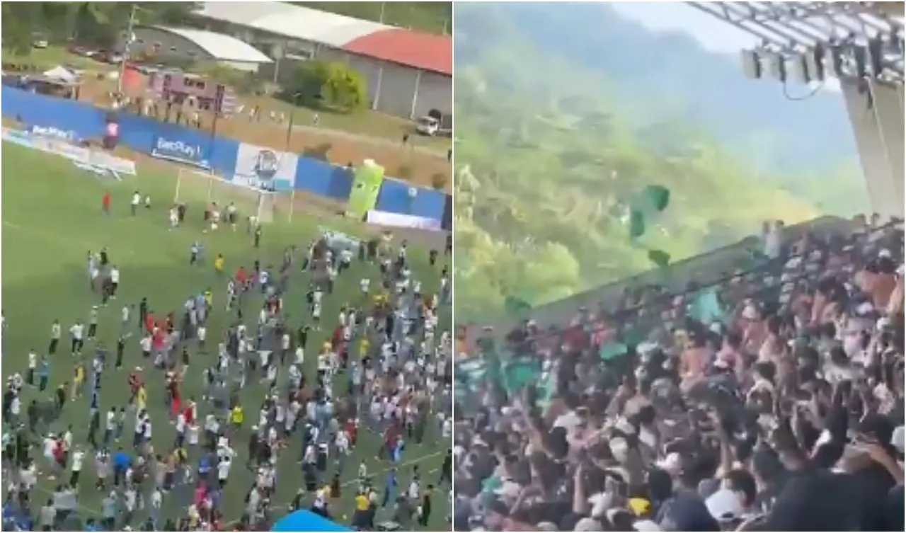 Desmanes en Jaguares vs. Nacional. (Foto: X)