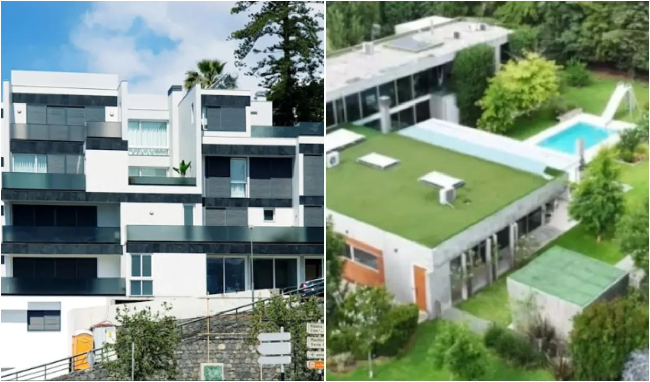 La mansiones de Cristiano Ronaldo y Messi. (Foto: https://www.bild.de y www.eldestapeweb.com)