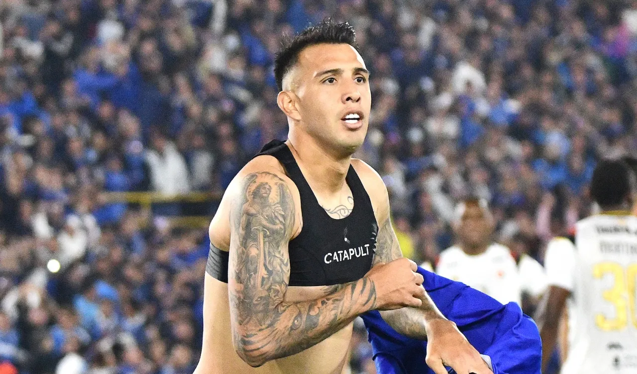 Rodrigo Contreras, delantero de Millonarios. (Foto: Vizzor Image)