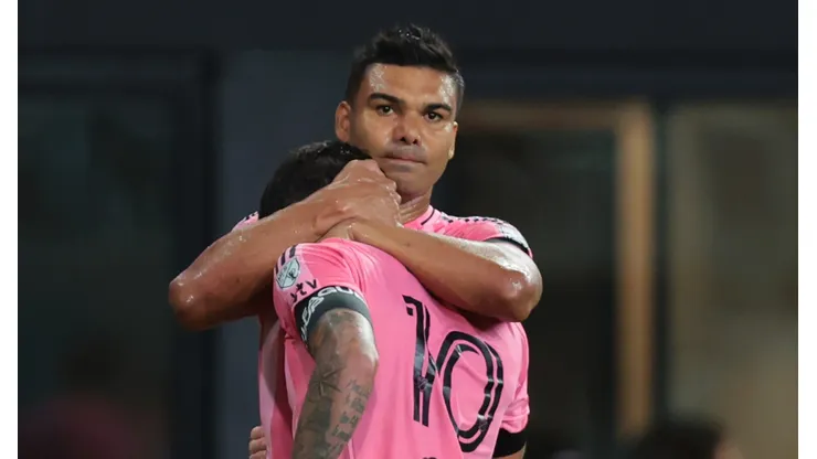 Rodrigo de Paul y Casemiro en Inter Miami vs. Monterrey.