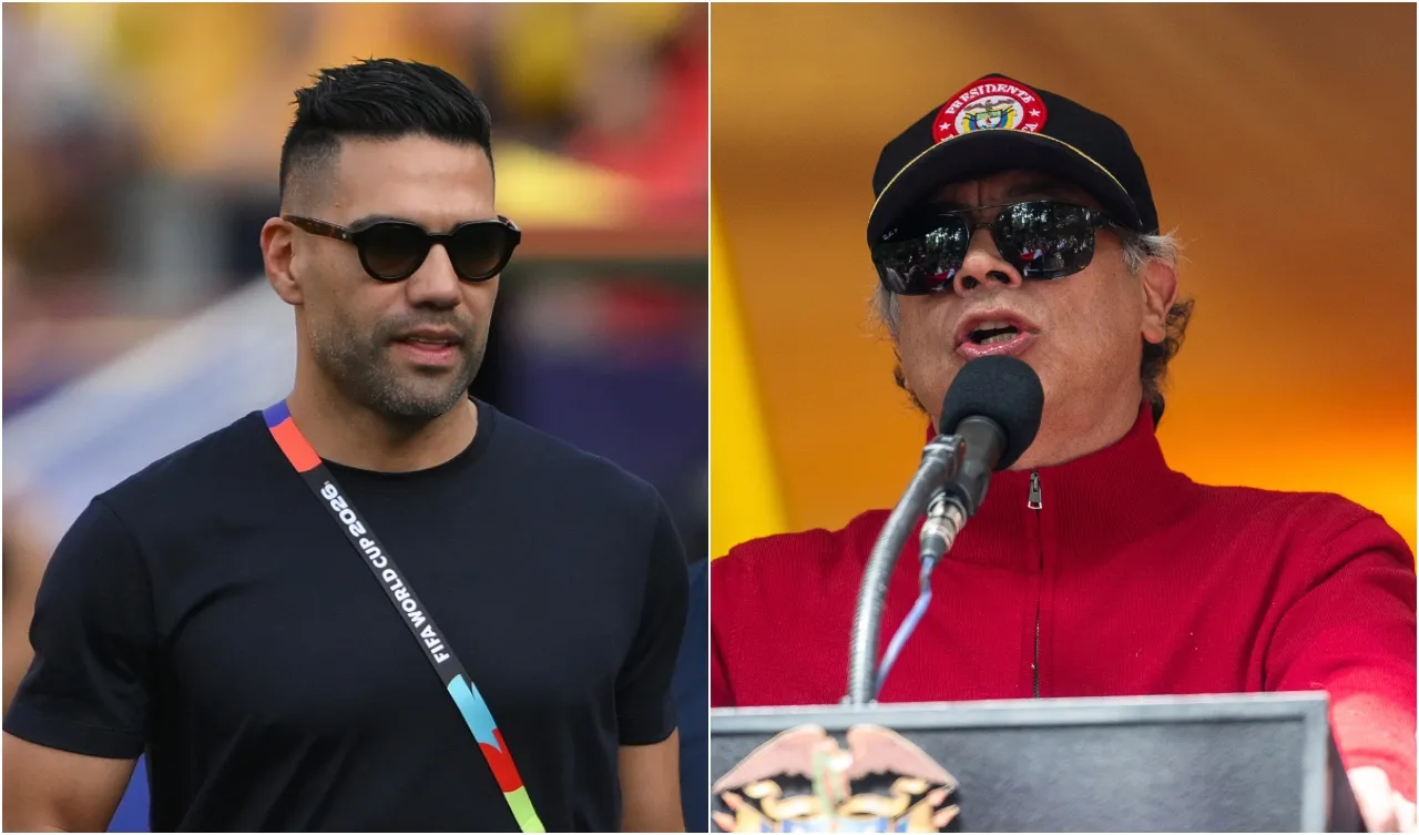 Radamel Falcao y Gustavo Petro. (Foto: Getty Images)