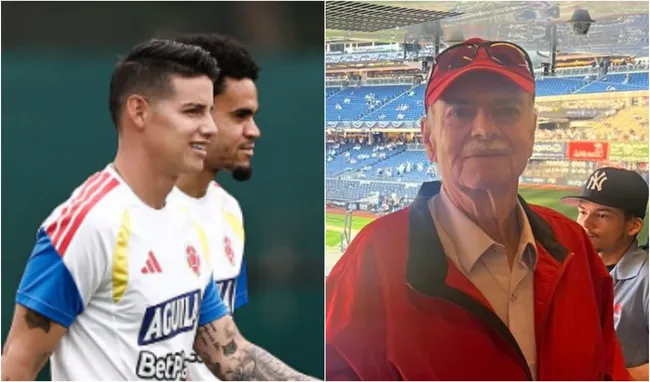 James Rodríguez Luis Díaz e Iván Mejía. (Foto: Getty Images y X / @PajaritoDeIvan)