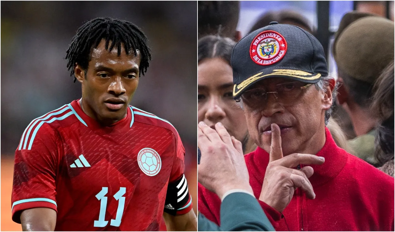 Juan Guillermo Cuadrado y Gustavo Petro. (Foto: Getty Image)