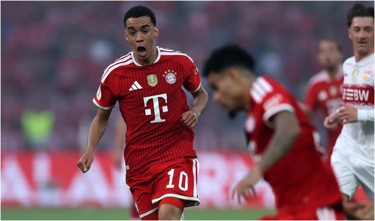 Jamal Musiala y Luis Díaz. (Foto: Getty Images)