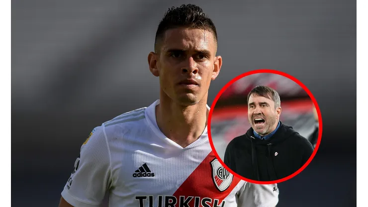 El tenso momentro entre Santos Borré y 'Chacho' Coudet en pleno partido: "Cerrá el c..."