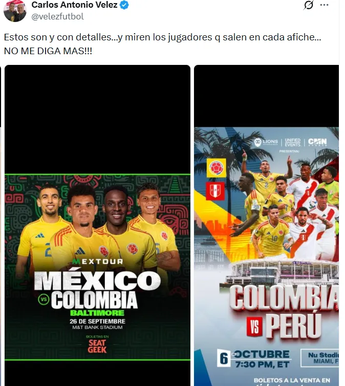 Los jugadores que aparecen en el afiche. (Captura de pantalla)