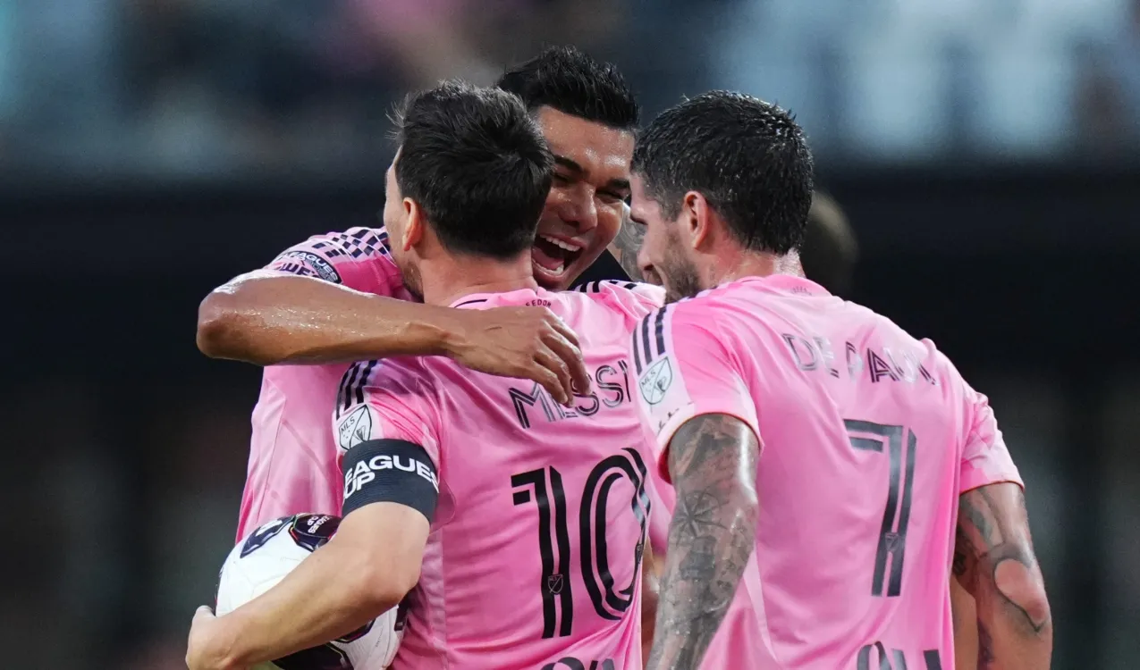 Messi Casemiro y De Paul. (Foto: Getty Images)