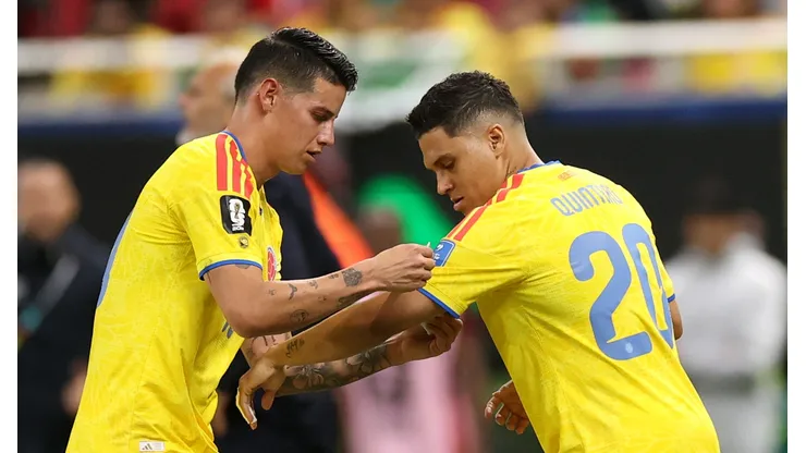 James Rodríguez y Juanfer Quintero en la Selección Colombia.