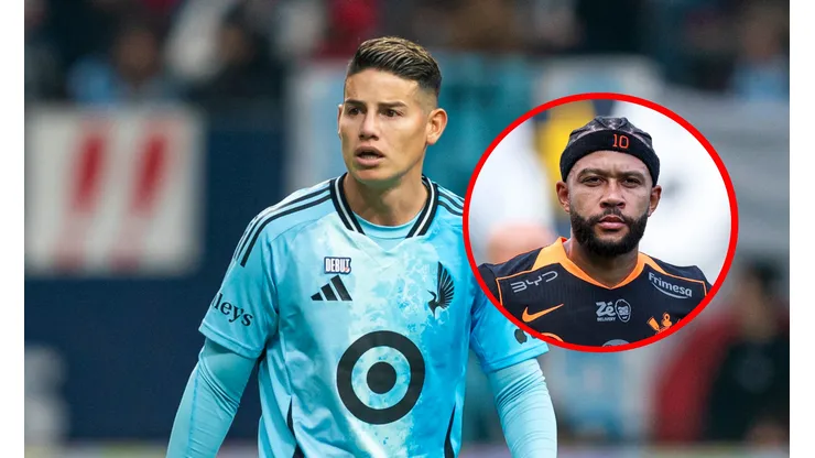 Mientras Memphis Depay cobra 7 millones en Corinthians, el salario que tendría James Rodríguez