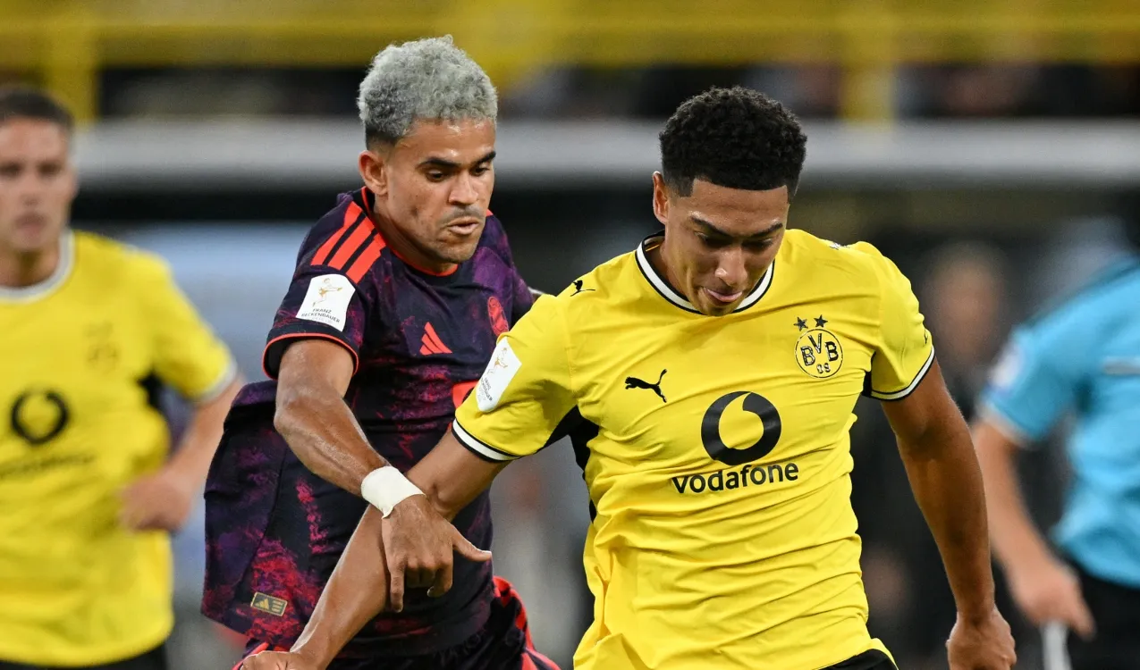 Luis Díaz y Jobe Bellingham. (Foto: Getty Images)