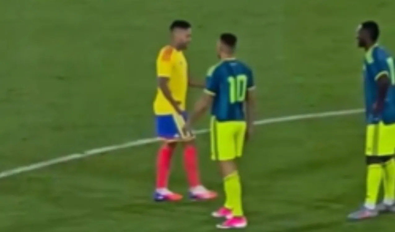 Falco y Cadavid en partido benéfico. (Foto: X / @OutofcontextFPC)