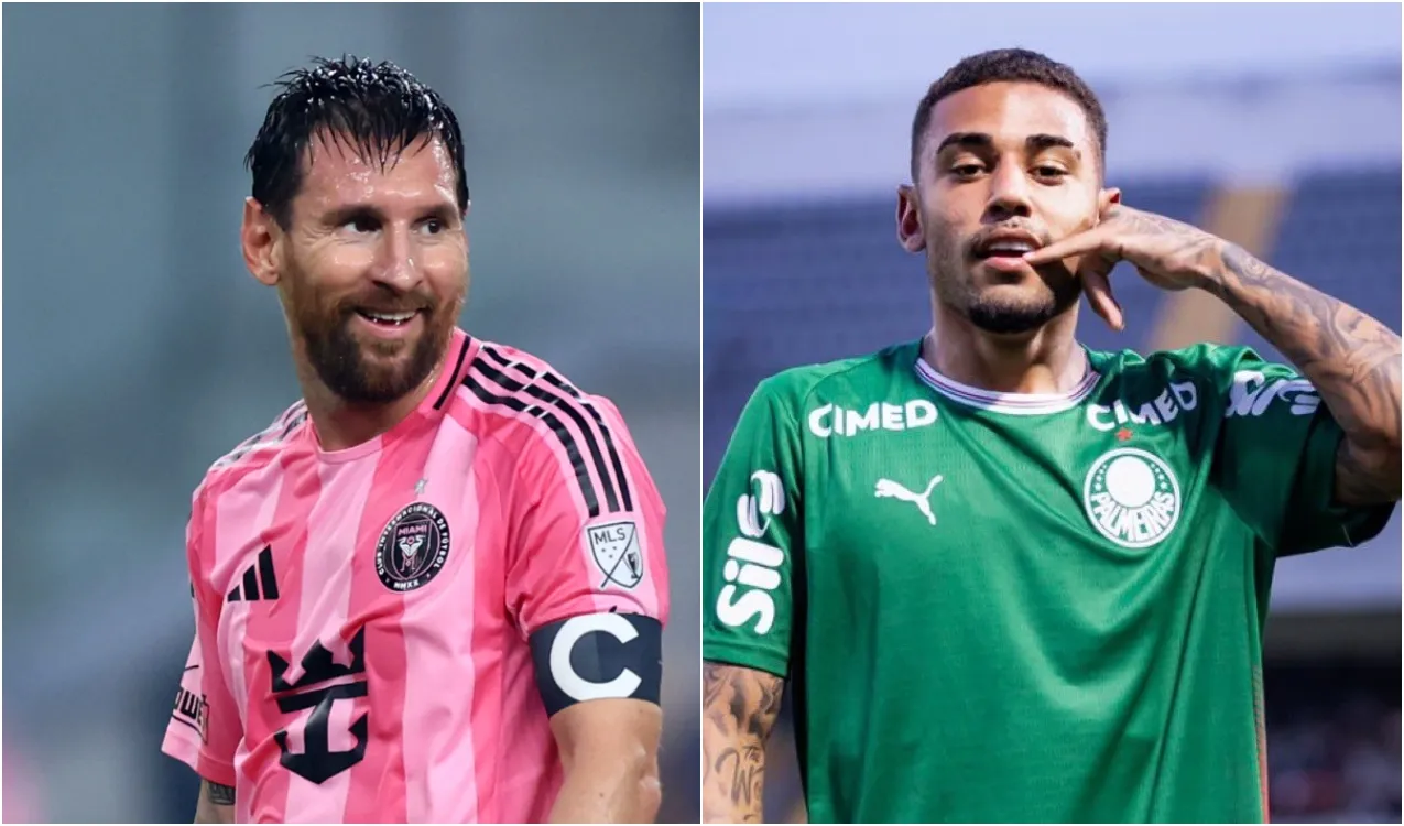 Messi y el nuevo jugador de Inter Miami. (Foto: Getty y  / @CLMerlo)