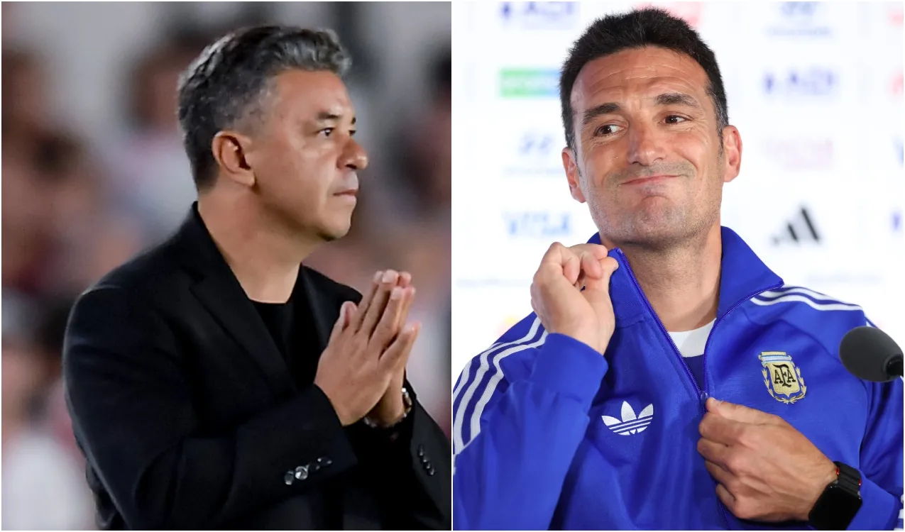 Marcelo Gallardo y Lionel Scaloni. (Foto: Getty Images)