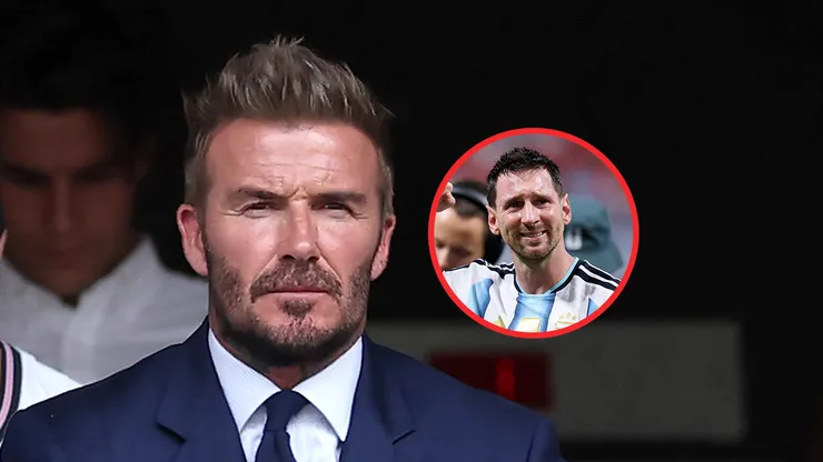 David Beckham y Lionel Messi.