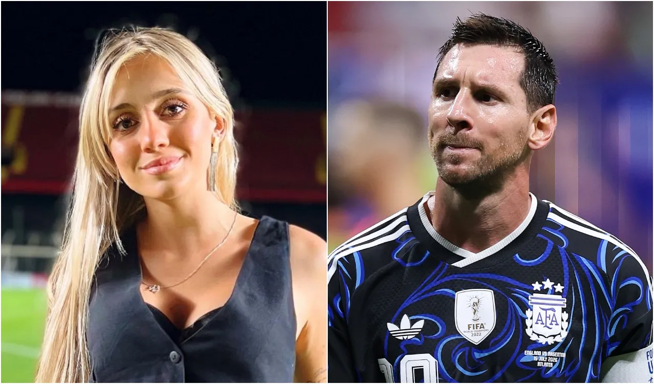 Morena Beltrán y Leo Messi. (Foto: X / @morenabeltran10 y Getty)