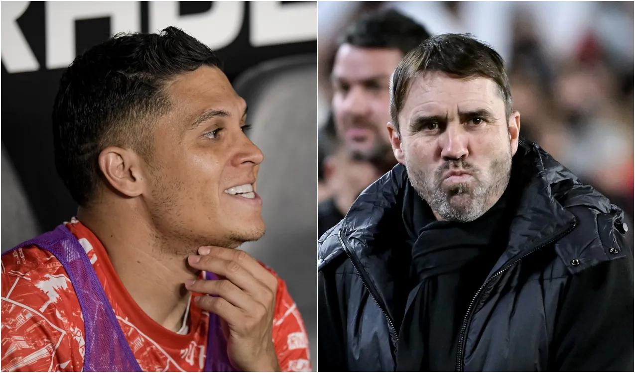 Juanfer Quintero y Eduardo Coudet. (Foto: Getty Images)