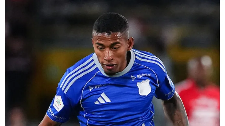 Jhomier Guerrero en Santa Fe vs. Millonarios.