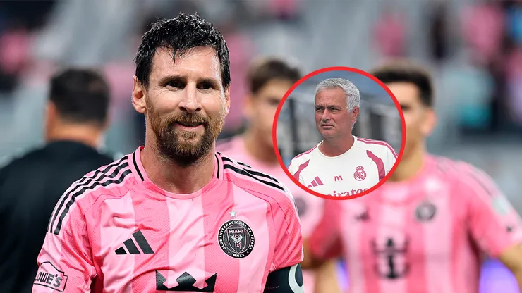 Lionel Messi y José Mourinho.