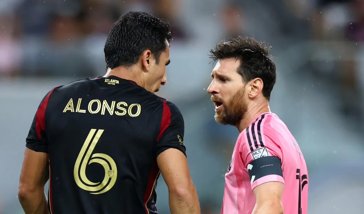 Junior Alonso y Leo Messi en Inter Miami vs. Atlanta