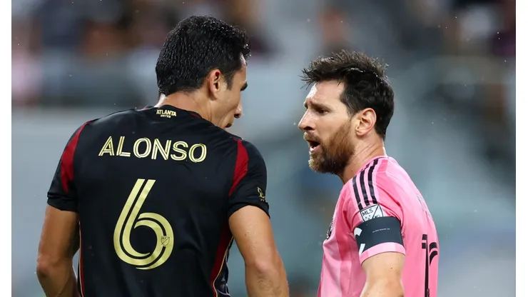 Junior Alonso y Leo Messi en Inter Miami vs. Atlanta.