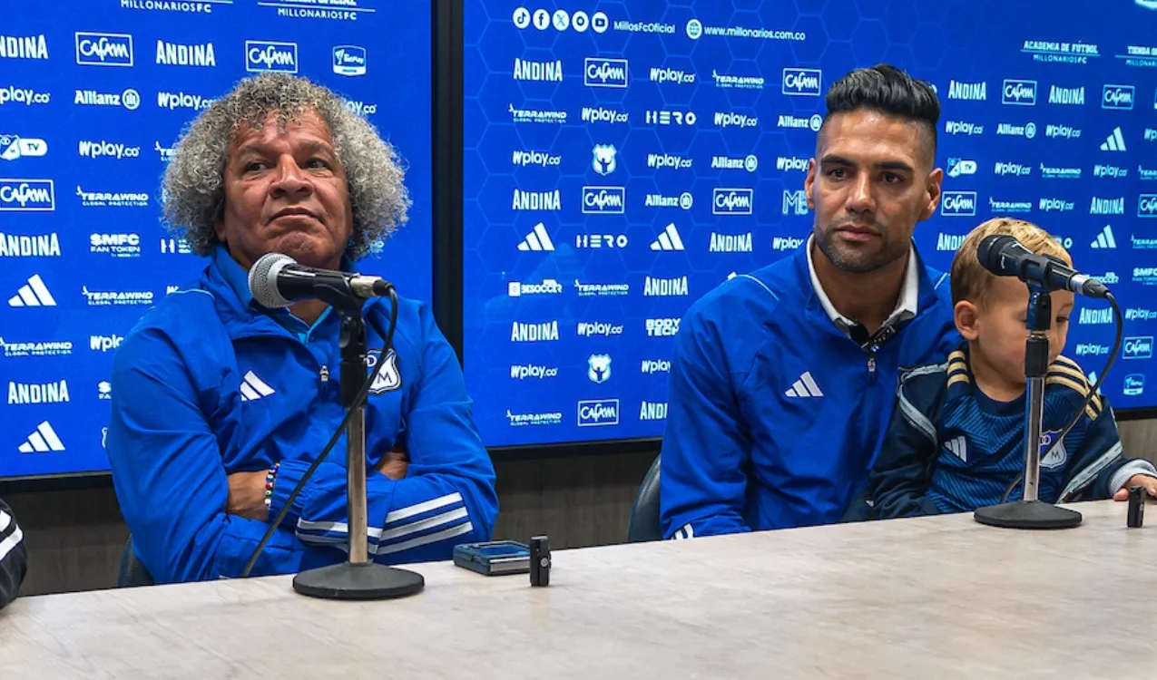 Alberto Gamero y Radamel Falcao García. (Foto: Vizzor)