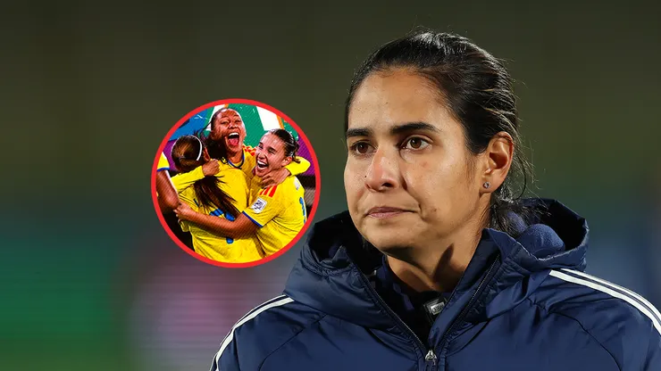 Jugadoras de la Selección Colombia Femenina Sub-20 y Patricia Aguilar.