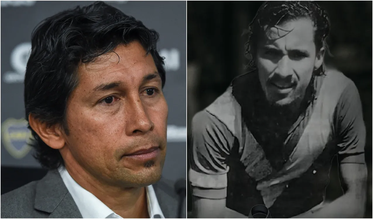 Jorge Bermúdez y su padre. (Foto: Getty Images y X / @DeporQuindioCD)